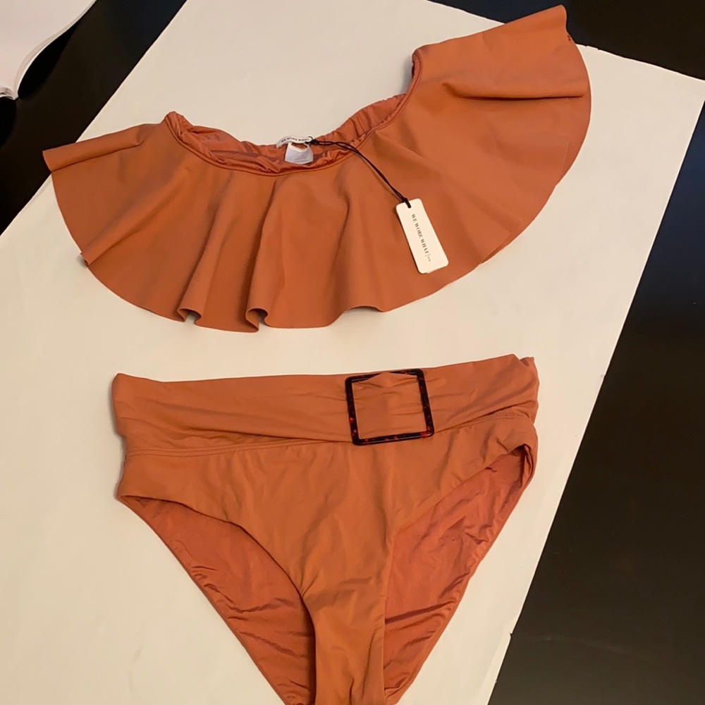 NWT We Wore What Swim Top in Canyon Rose - Picture 3 of 4